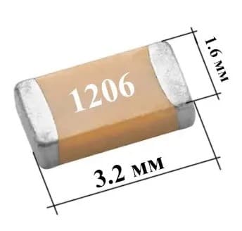 Конденсатор Mc (керамічний) SMD 1206 0,33 мкФ Y5V 20% 50В