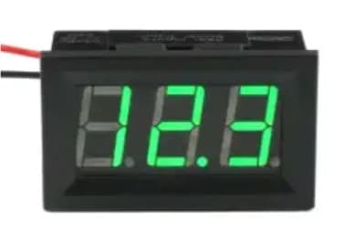 Вольтметр DC 4,5-30В (два проводи) зелений