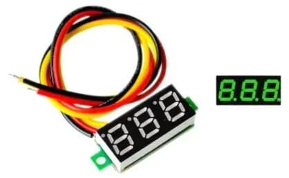 Вольтметр DC 0-100В (без корпусу) зелений 0,28"
