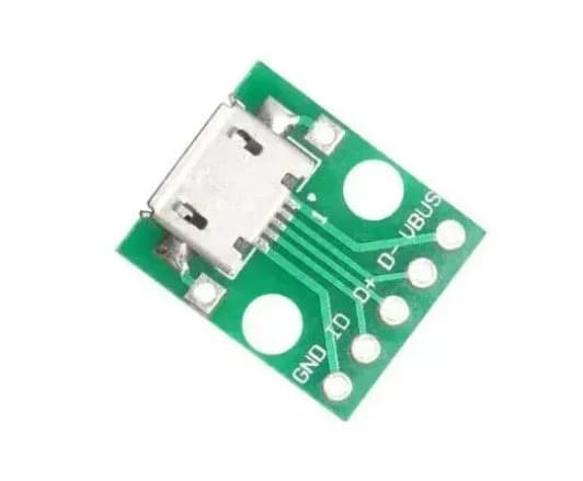 microUSB -A 5P розетка на платі